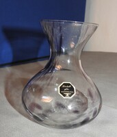 Kristallglas handgeblagen - Austrian crystal vase with a purple hue