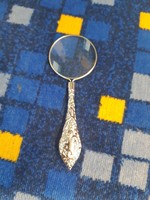 Beautiful old silver plated magnifying glass v.