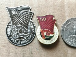 Pioneer - 50 years on the path of the heroes of the red flag badge 2 pcs.