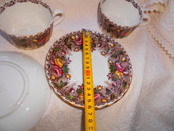 Francia antik majolika teás csésze+ csészealj -az ár 1 csésze és 1 csészealjra vonatkozik .