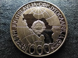Yugoslavia death of joseph tito .750 Silver 1000 dinars 1980 pp (id64301)