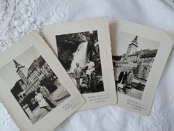 Antique Hungarian photo series Lillafüred palace hotel, waterfall, trip 1938 László Maksay and his son photo