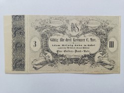 3 kreuzer 1849 - Gabel város szükségpénz RITKA!!
