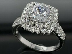 Fabulous zircon stone ring 57 size 925 silver new