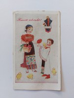 Old Easter mini postcard folk costume postcard greeting card
