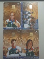 Gold medalist 2002 and phone card series New Year's Eve, colonial flower, big time, k4