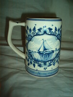 Antique Delft hand-painted porcelain jug