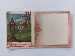 Régi húsvéti mini képeslap Bozó Iparművész levelezőlap üdvözlőkártya