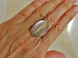 Különleges kézműves nagy ezüst gyűrű állítható
