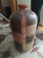 Impressive glazed ceramic floor vase by Zsuzsa Hornung