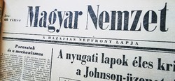 1972 október 5  /  Magyar Nemzet  /  eredeti újság szülinapra. Ssz.:  21671
