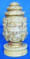 Four-faced Hindu god Vinsu statue, 13.3 cm high, marble?