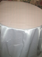 Beautiful elegant glossy white huge high quality heavy silk tablecloth
