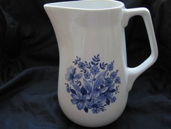 Shabby retro blue floral granite jug