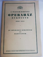 1940-1941  A Magyar Királyi Operaház évkönyve