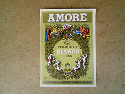 Régi címke - AMORE Vermouthos címke