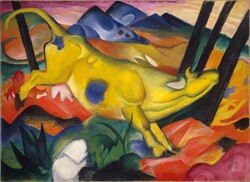 Franz marc - yellow cow - canvas reprint