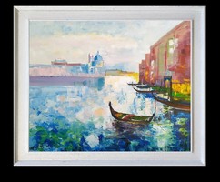 --Venice Impression- Contemporary made with a colorful painting knife