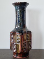 Ritka,nagyméretű  Városlődi kerámia váza-különleges szín-és formavilág