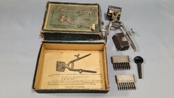 Old hair clipper set with box and accessories
