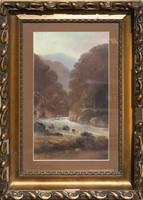 Attributed to Brodszky Sándor (1819-1901): Mountain Landscape