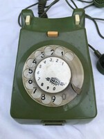 Zöld telefonkészülék tárcsás retró 1978-as születésűeknek jó ajándék