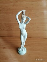 Régi Aquincum porcelán női akt figura 22 cm (po-4)