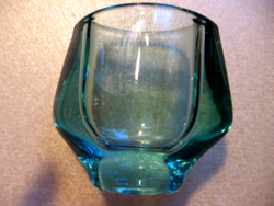 Retro sklo union frantisek vizner hermanova huta turquoise vase