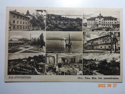 Régi képeslap: Balatonkenese - Orsz. Társ. Bizt. Int. szanatóriuma (1941)
