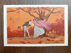 Old postcard t. Corbella's drawing art postcard