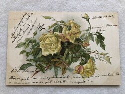 Antik Chatarina Klein hosszúcímzéses, litho képeslap  -  1900