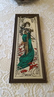 Mucha glass picture in a frame, spring