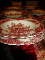 Antik Bristol Crown Ducal England  6 +6  tányér és szószos