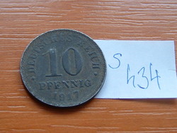 NÉMET BIRODALOM 10 PFENNIG 1917  S434