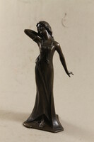 Antik szecessziós női bronz szobor 802