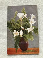 Antik virágos képeslap - 1917