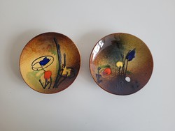 Old retro 2 pieces of industrial art Sarkadi wall bowl wall decoration wall plate