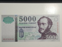 5000 HUF banknote 1999 bd unc