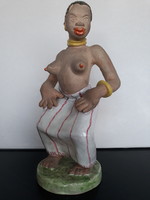 Dancing negro woman, extremely rare pottery