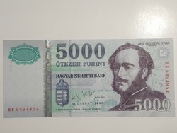 5000 HUF banknote 2005 unc