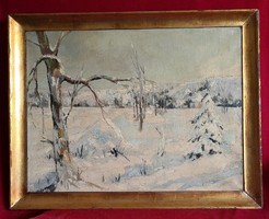 Lajos János Tihanyi (1892 - 1957): winter landscape
