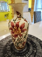 Zsolnay orchideás váza 27cm magas