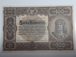 100 korona 1920 sorszámozott UNC