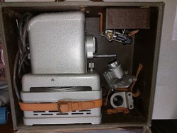 Gamma antique slide projector with case.