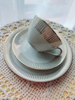 German Winterling Kirchenlamitz porcelain tea breakfast set, elegant gold pattern, marked