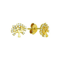 14 Krt. Gold stud earrings for women with 