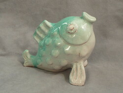 Old ceramic figurine ceramic fish figurine 1930s antique ceramic figurine fish art deco ceramic figurine