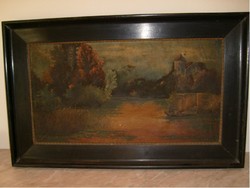 M12 Munkacsy style antique oil painting 90 x 56 cm collector's rarity for sale
