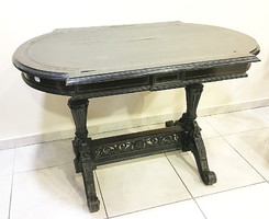 Neoreneszánsz,rézberakásos asztal , 1800-s évek vége