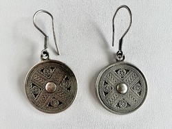 436T. 1 Forintról! Antik ezüst (15,6 g) fülbevaló, mitológiai motívumokkal!